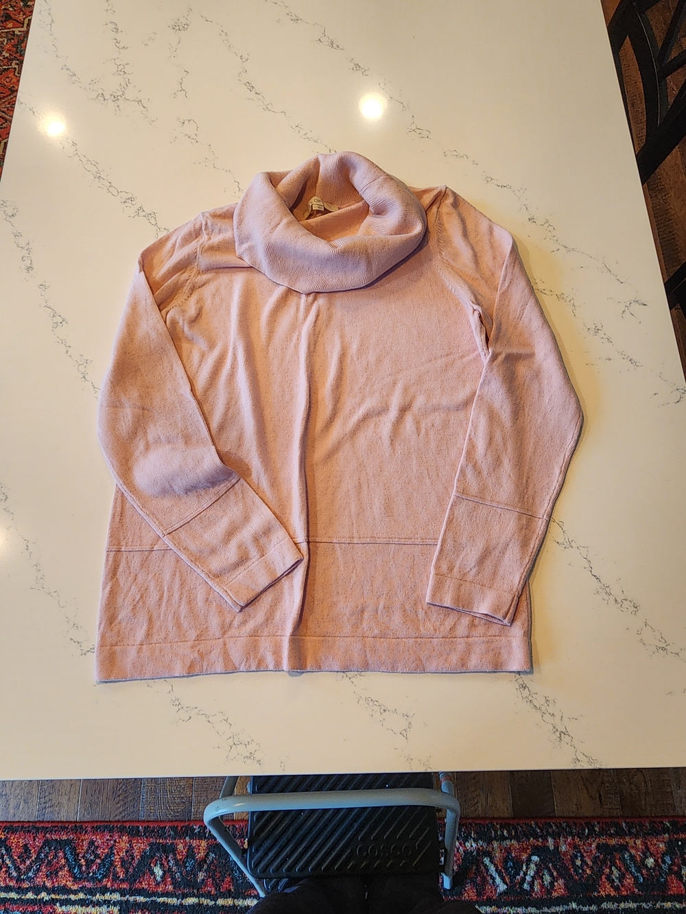 LOFT Blush Pink Cowl Neck Sweater